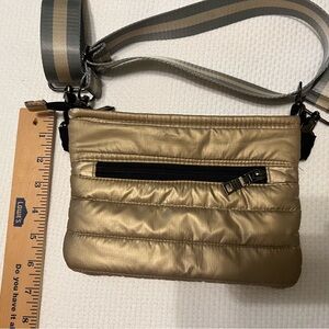 Think Rolyn Quilted Crossbody Bag Gold